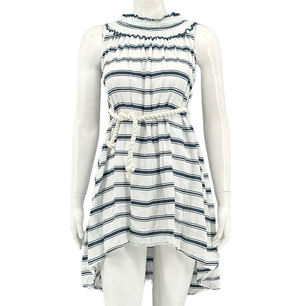 Faithfull the Brand Dress Womens 4 Nautical Rope Belted Off the Shoulder Beachy